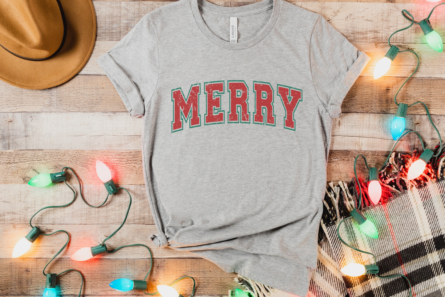 Christmas Merry Varsity Graphic Tee