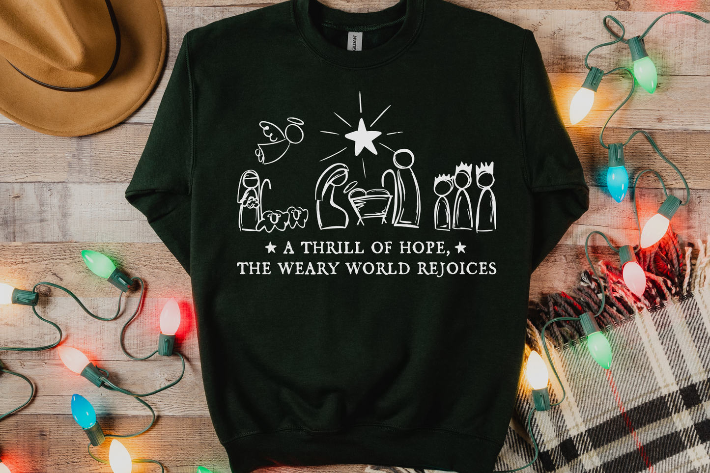 Christmas Christian A Thrill of Hope Sweatshirt