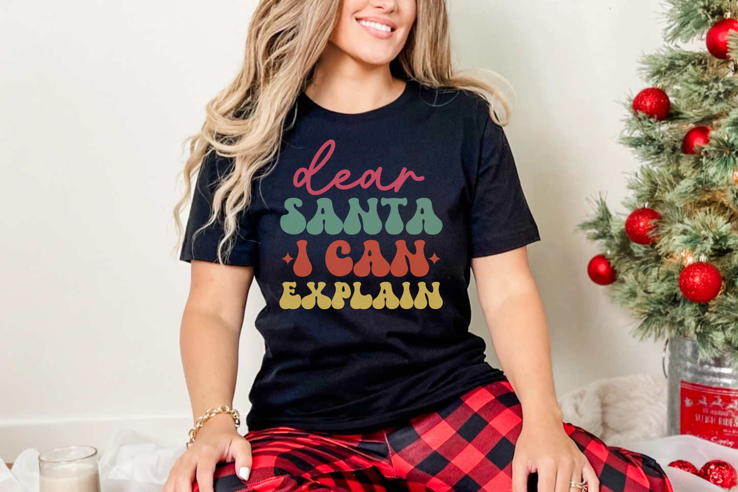 Christmas Dear Santa I Can Explain Graphic Tee