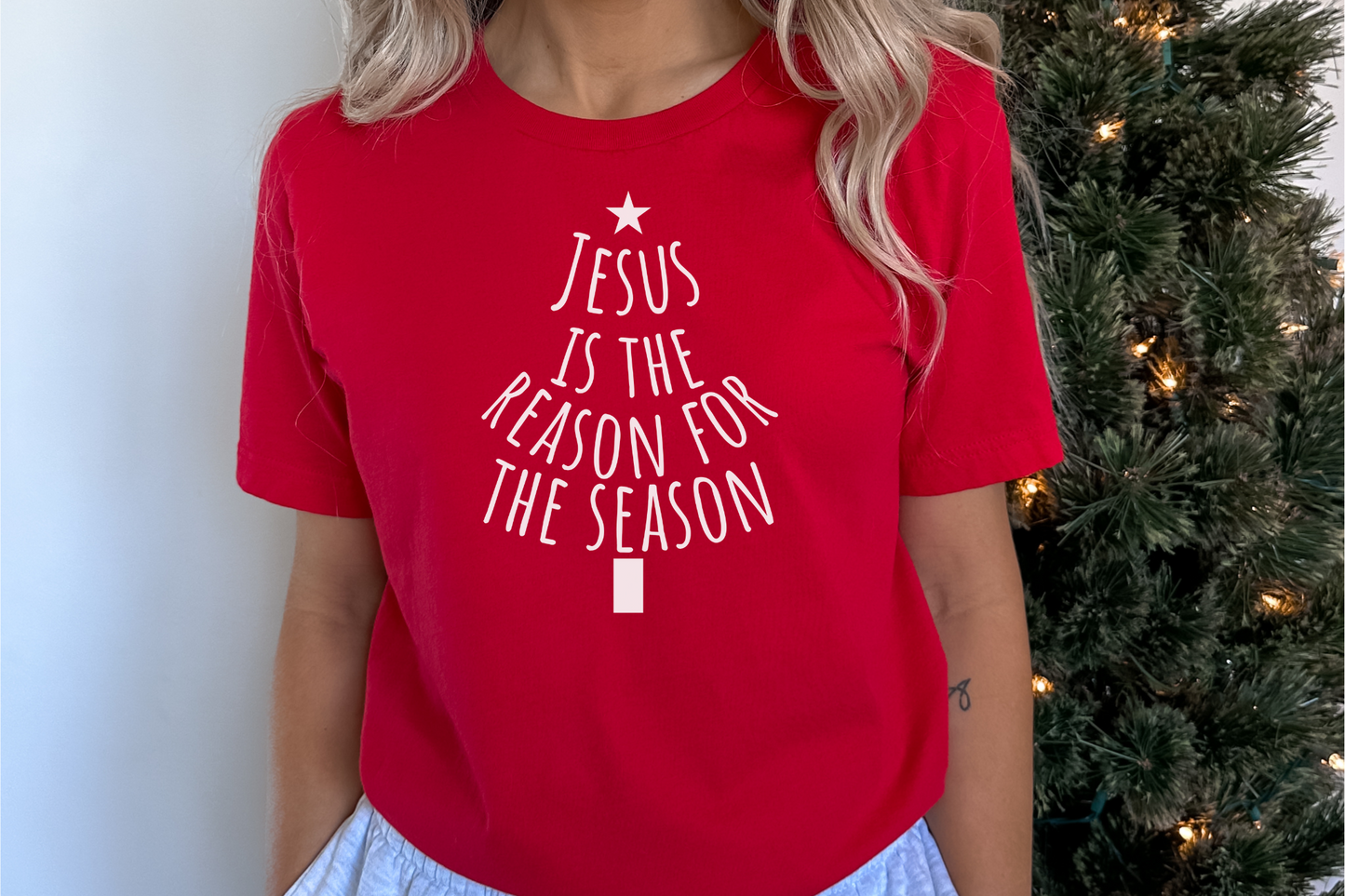 Christmas Christian Jesus is the Reason for the Season Graphic Tee