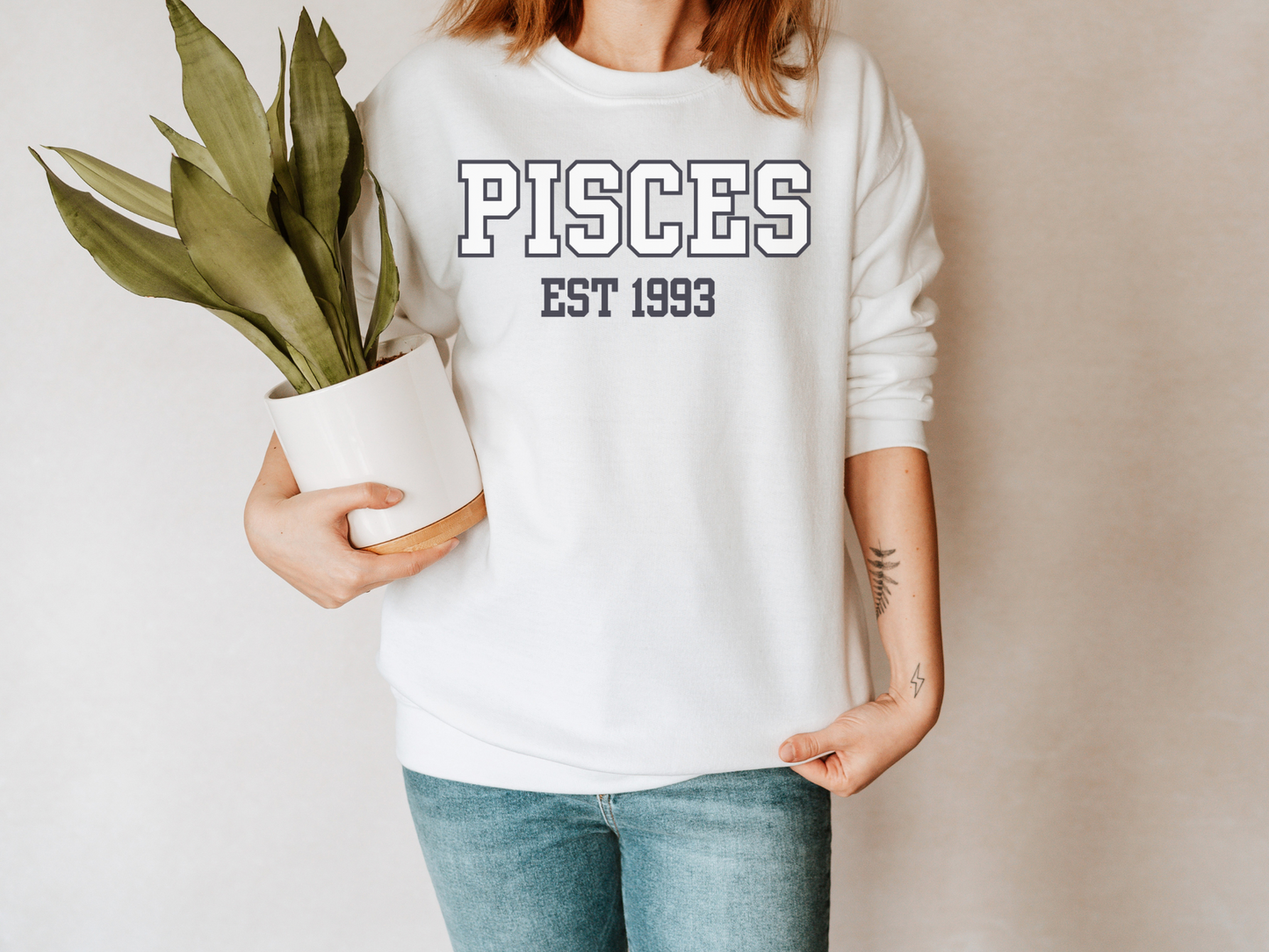 Personalized Pisces Birth Year Sweatshirt