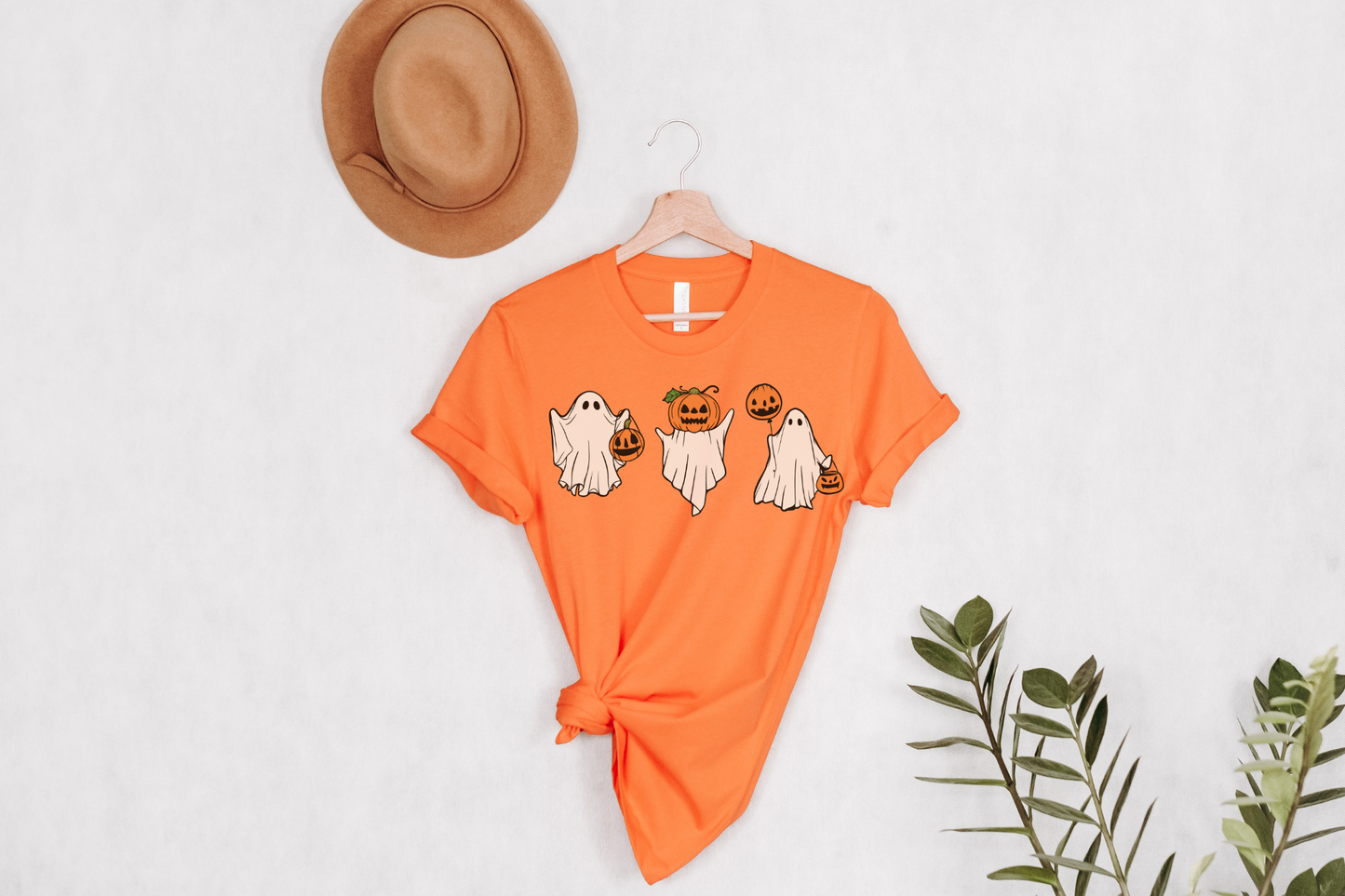 Halloween Ghost Jack-O-Lantern Graphic Tee