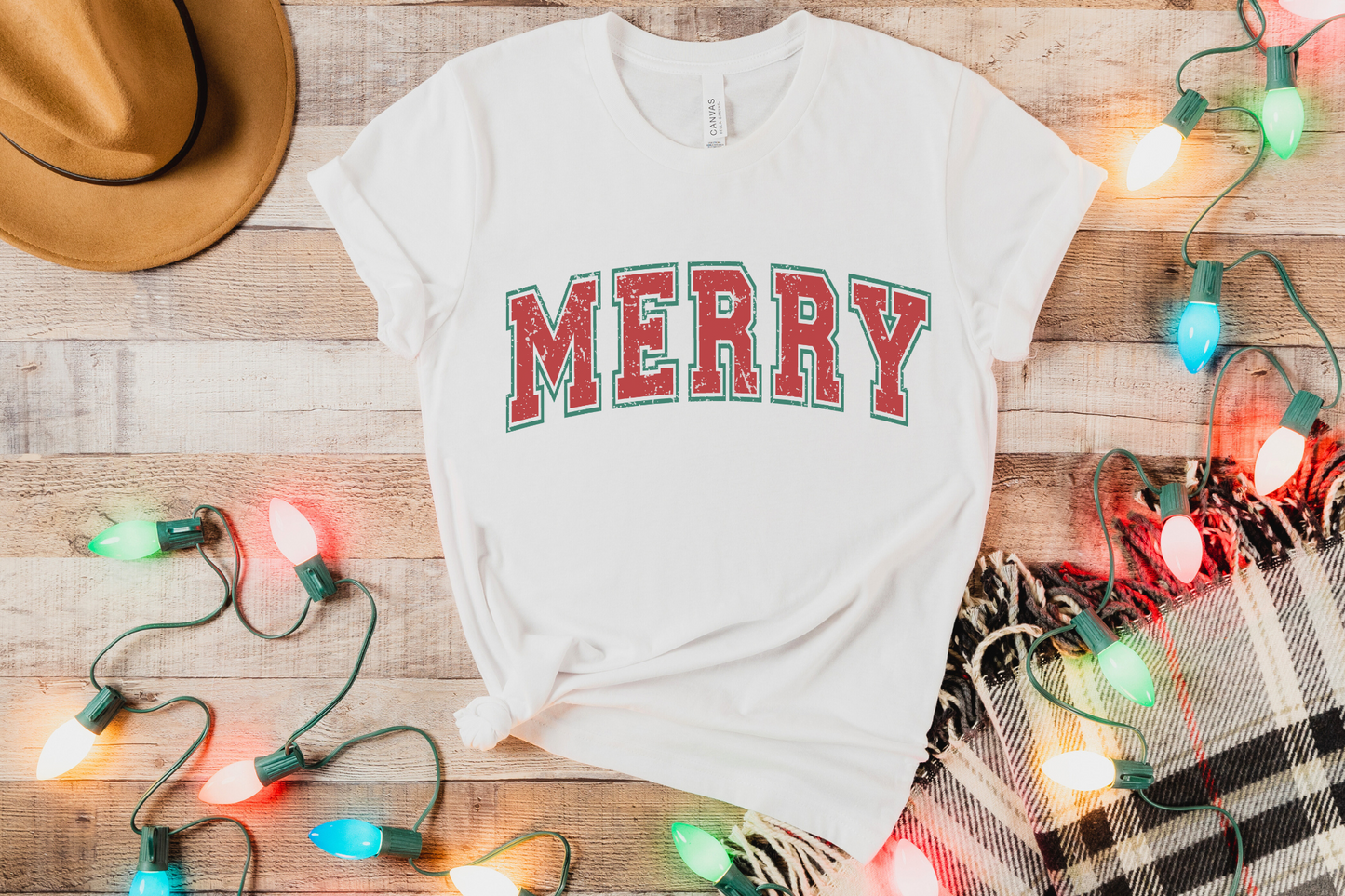 Christmas Merry Varsity Graphic Tee