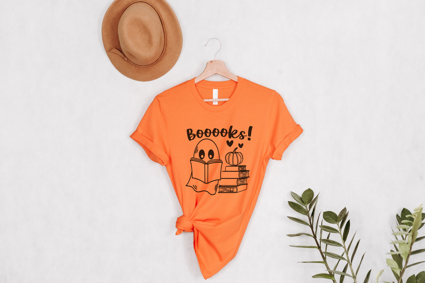 Halloween Ghost Books Graphic Tee