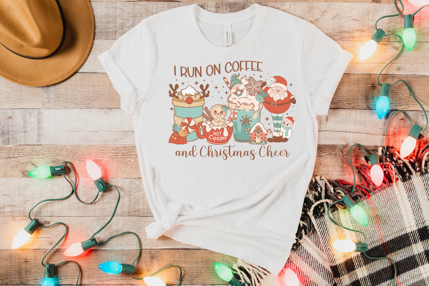 Christmas Coffee and Christmas Cheer Graphic Tee