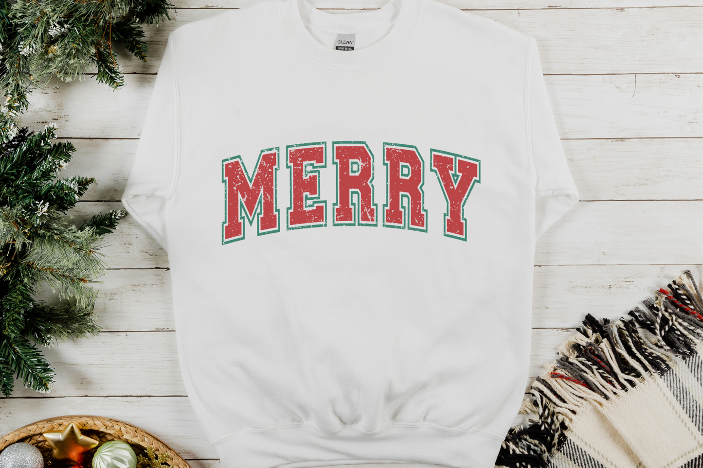 Christmas Merry Varsity Sweatshirt