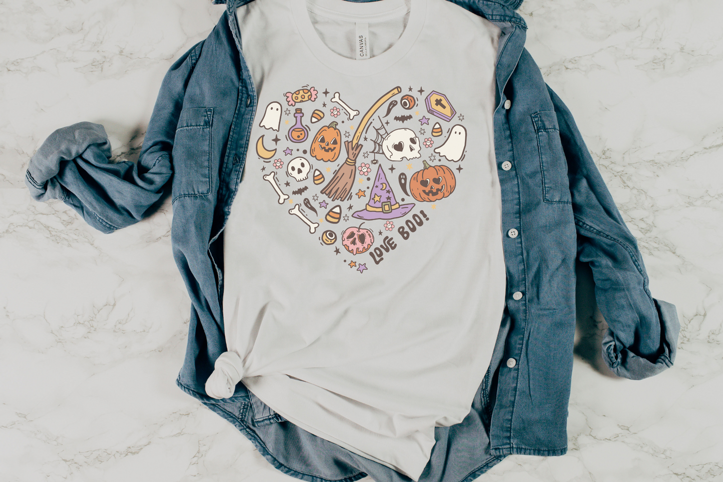 Halloween Spooky Heart Graphic Tee