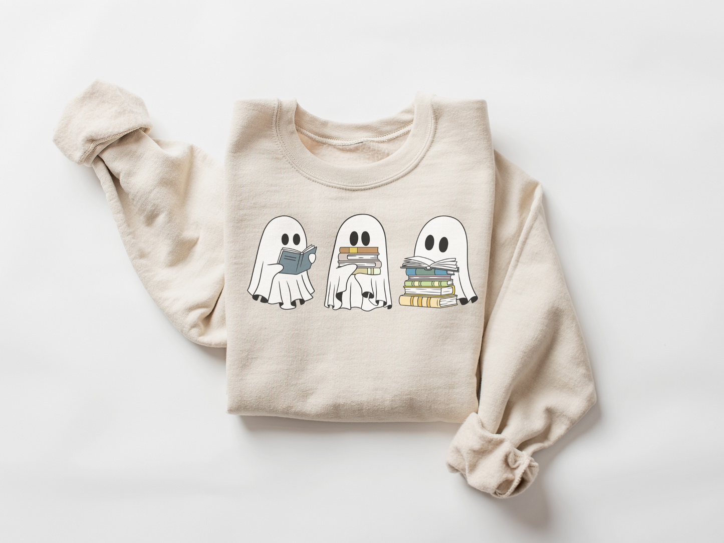 Halloween Ghosts Reading Books Sweatshirt