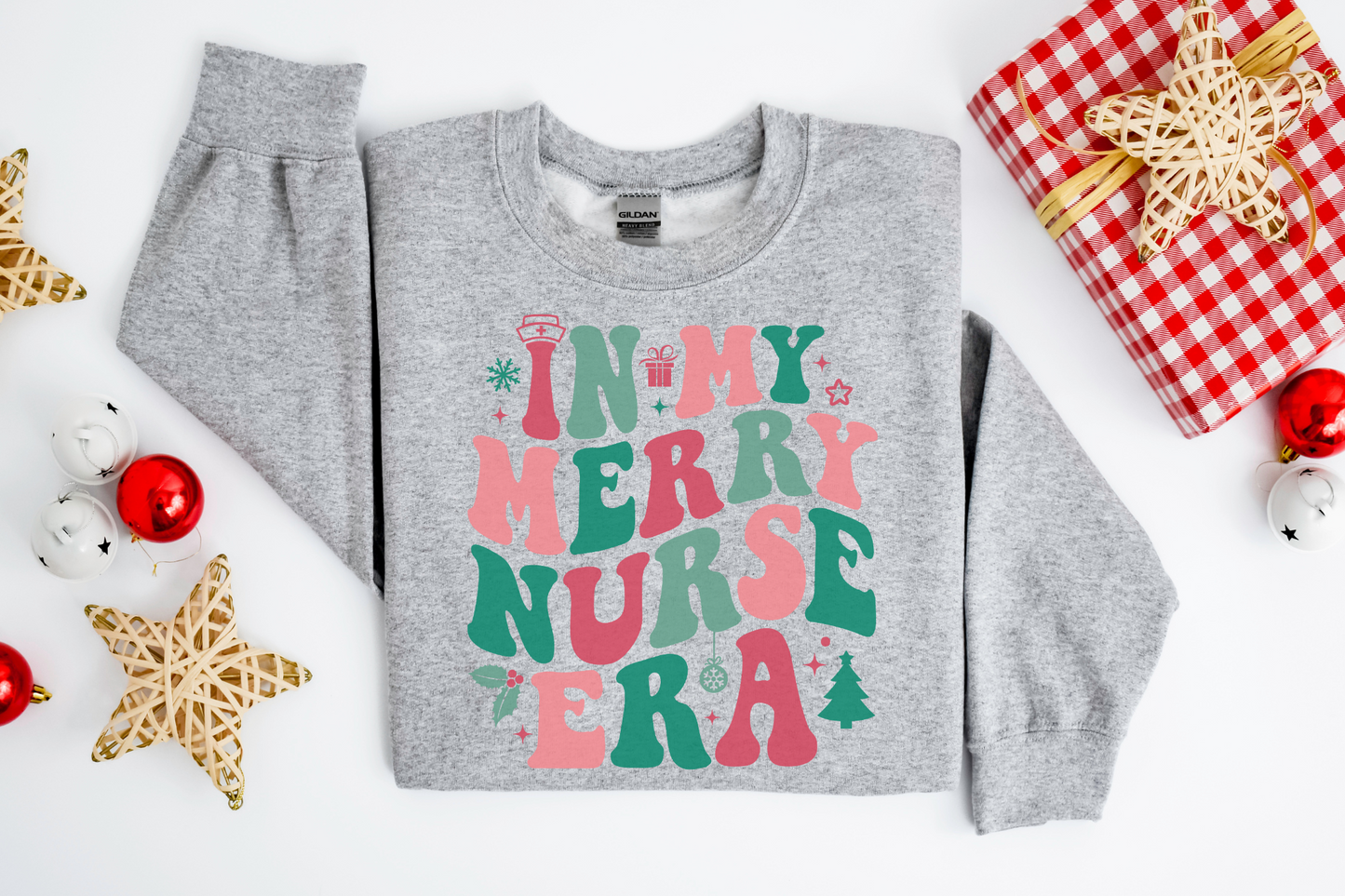 Christmas In My Merry Nurse Era Sweatshirt