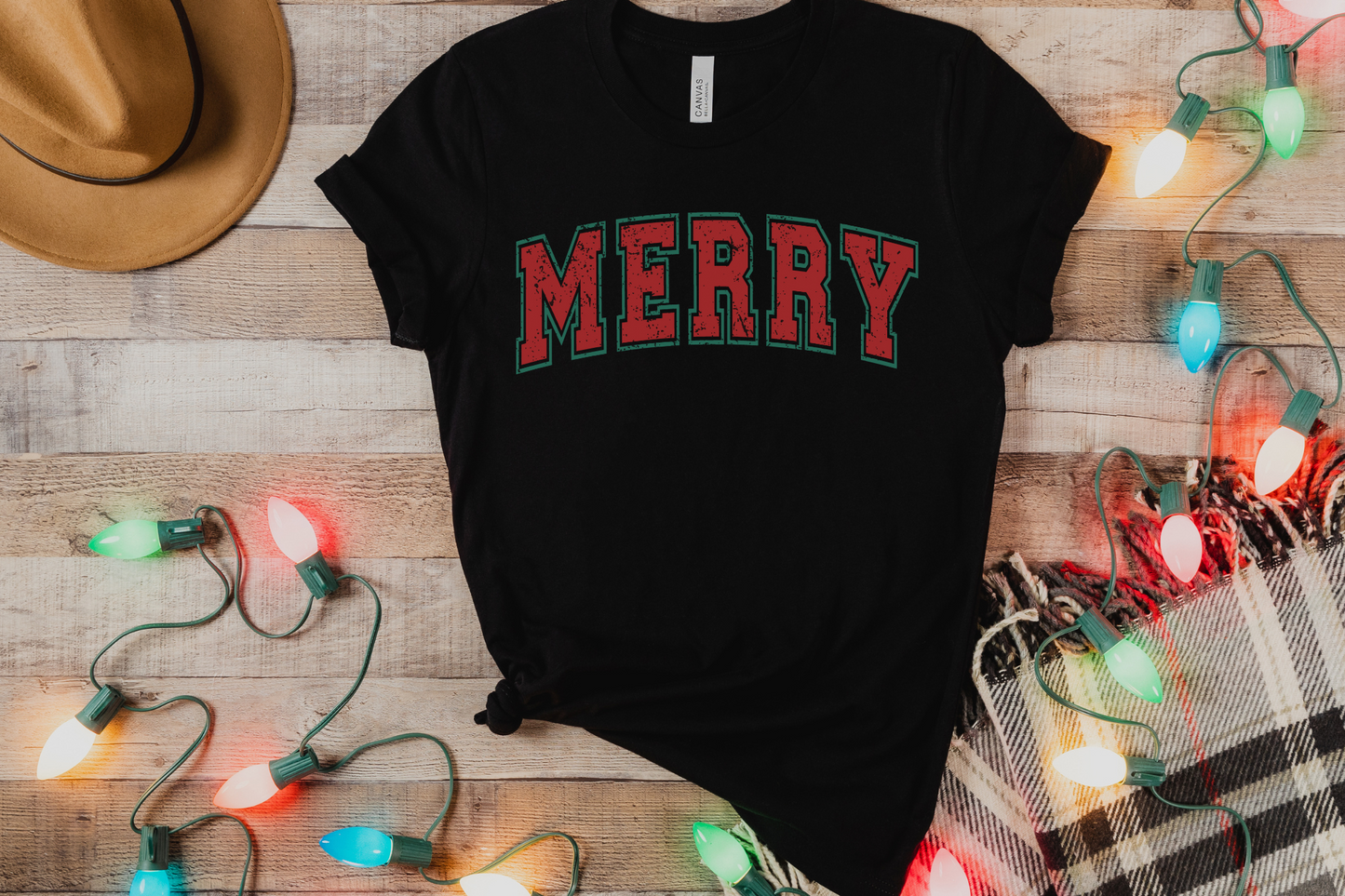 Christmas Merry Varsity Graphic Tee