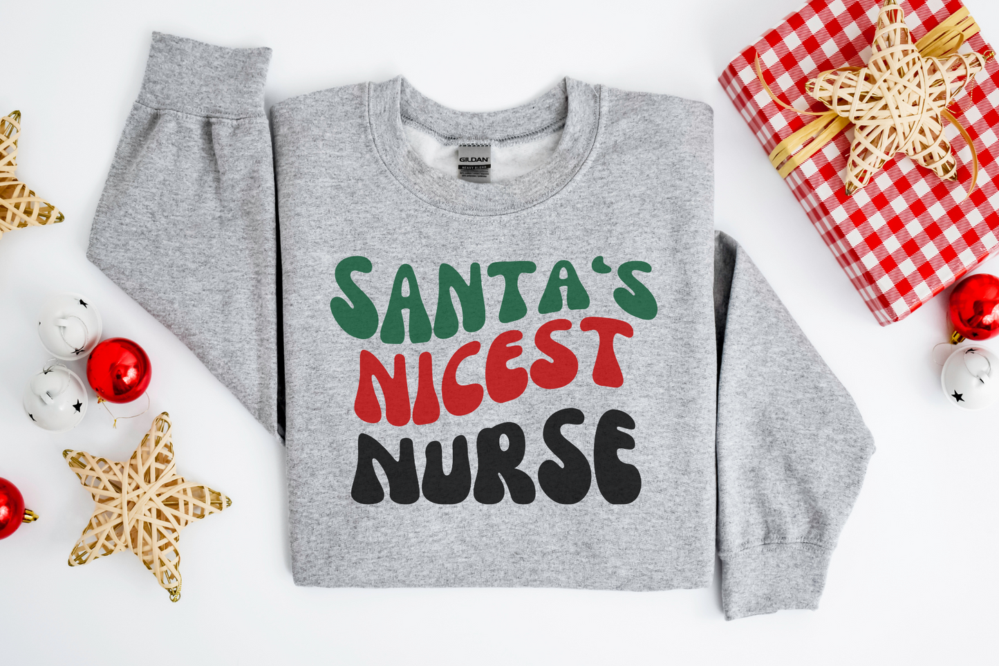 Christmas Santa's Nicest Nurse Sweatshirt