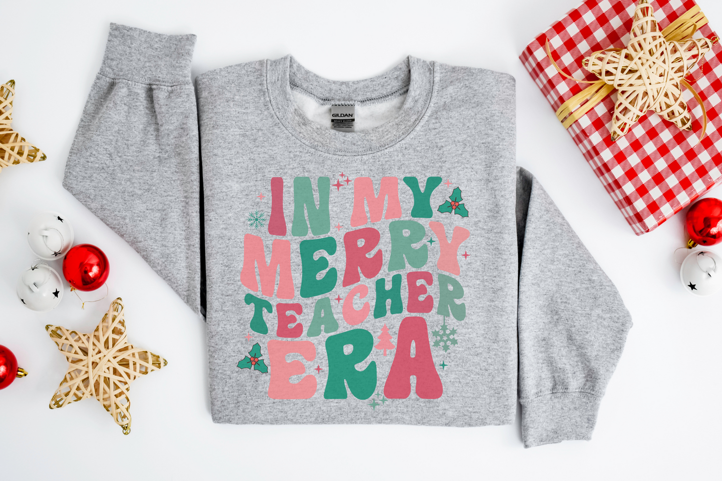 Christmas In My Merry Teacher Era Sweatshirt