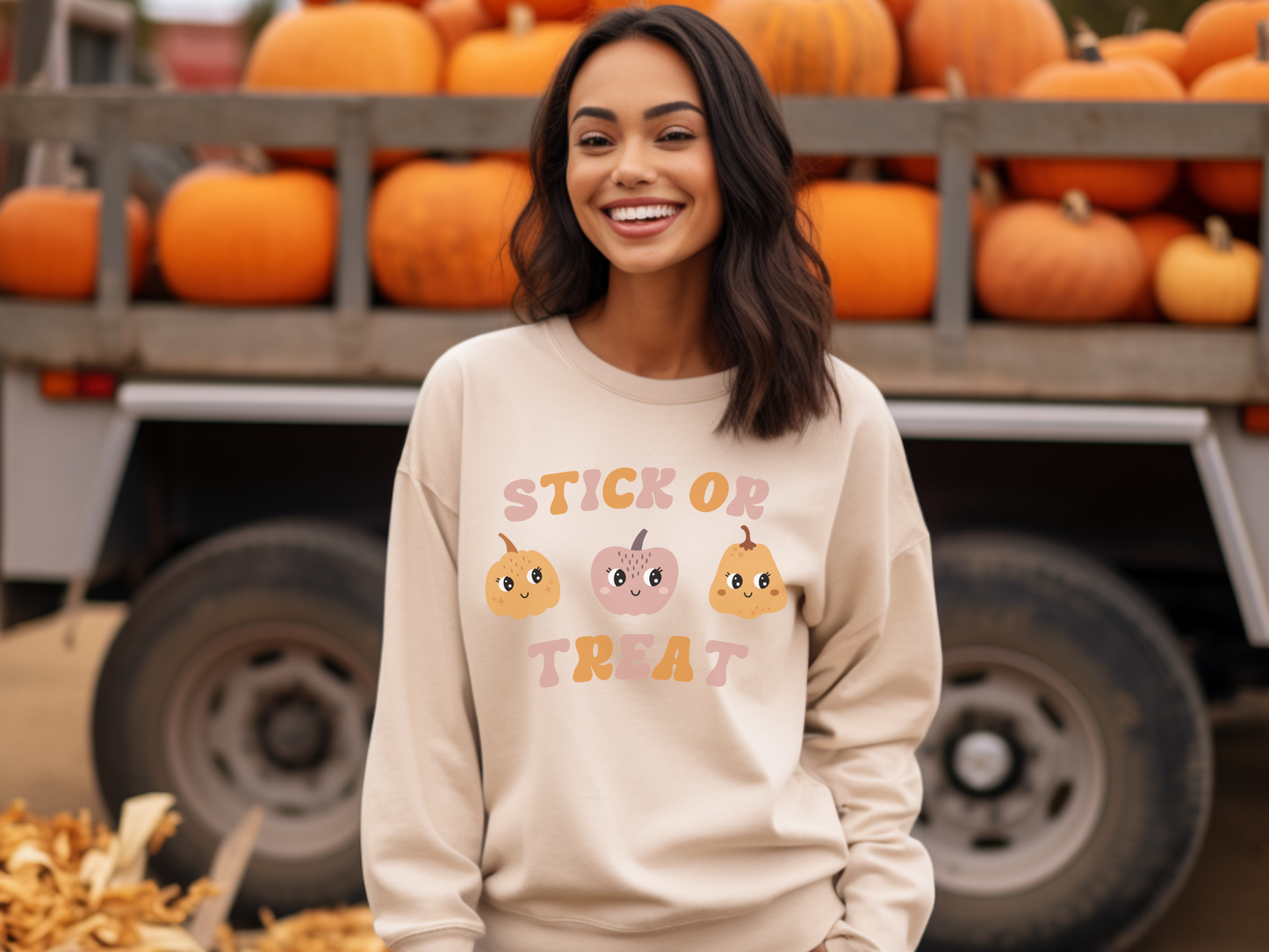 Halloween Stick or Treat Nurse Sweatshirt