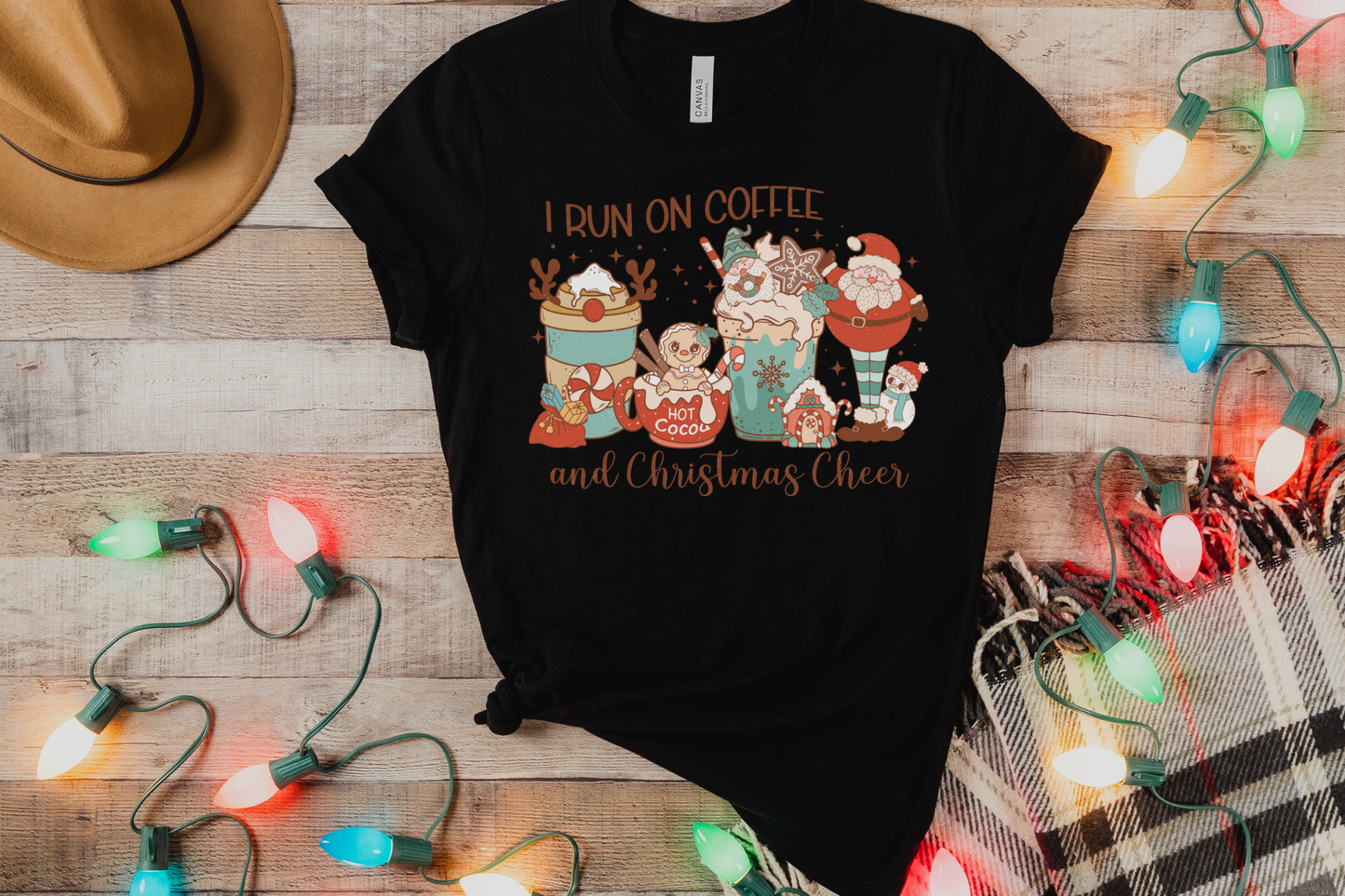 Christmas Coffee and Christmas Cheer Graphic Tee