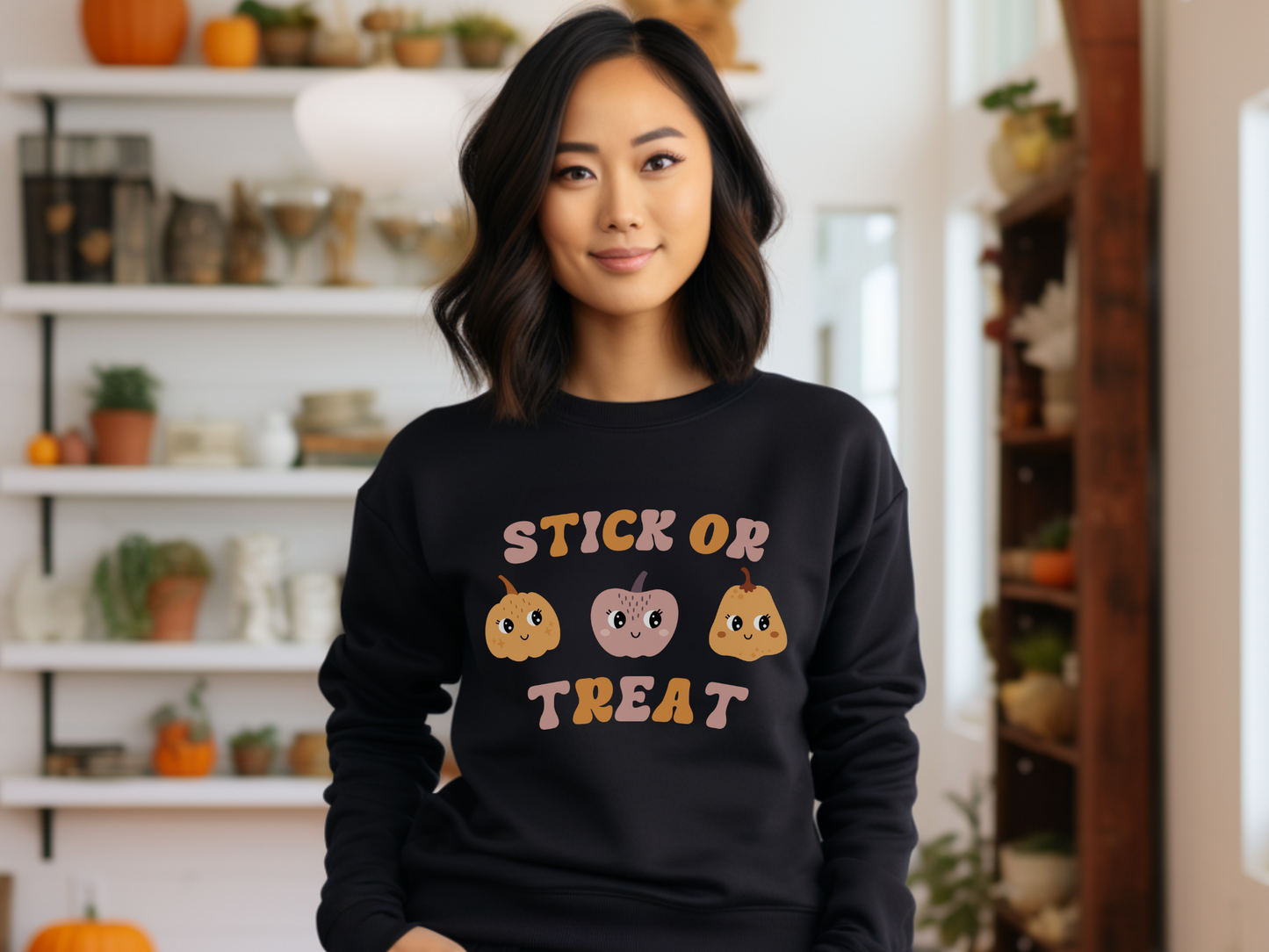 Halloween Stick or Treat Nurse Sweatshirt