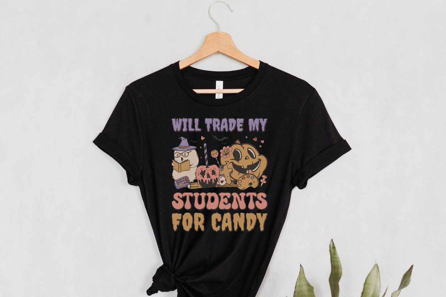 Halloween Will Trade My Students for Candy Graphic Tee