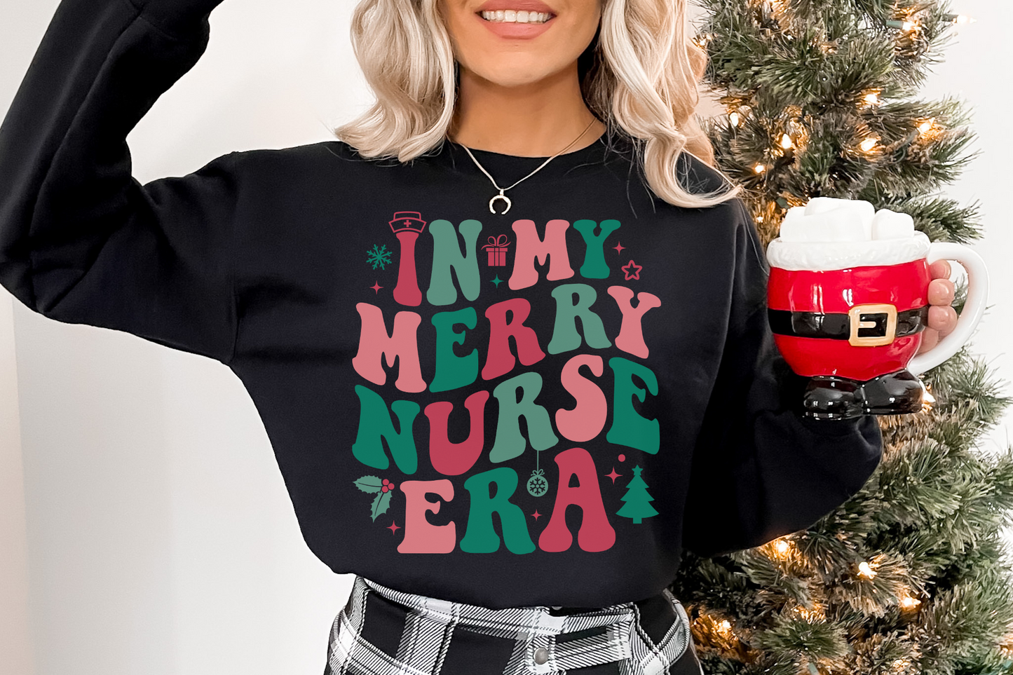 Christmas In My Merry Nurse Era Sweatshirt