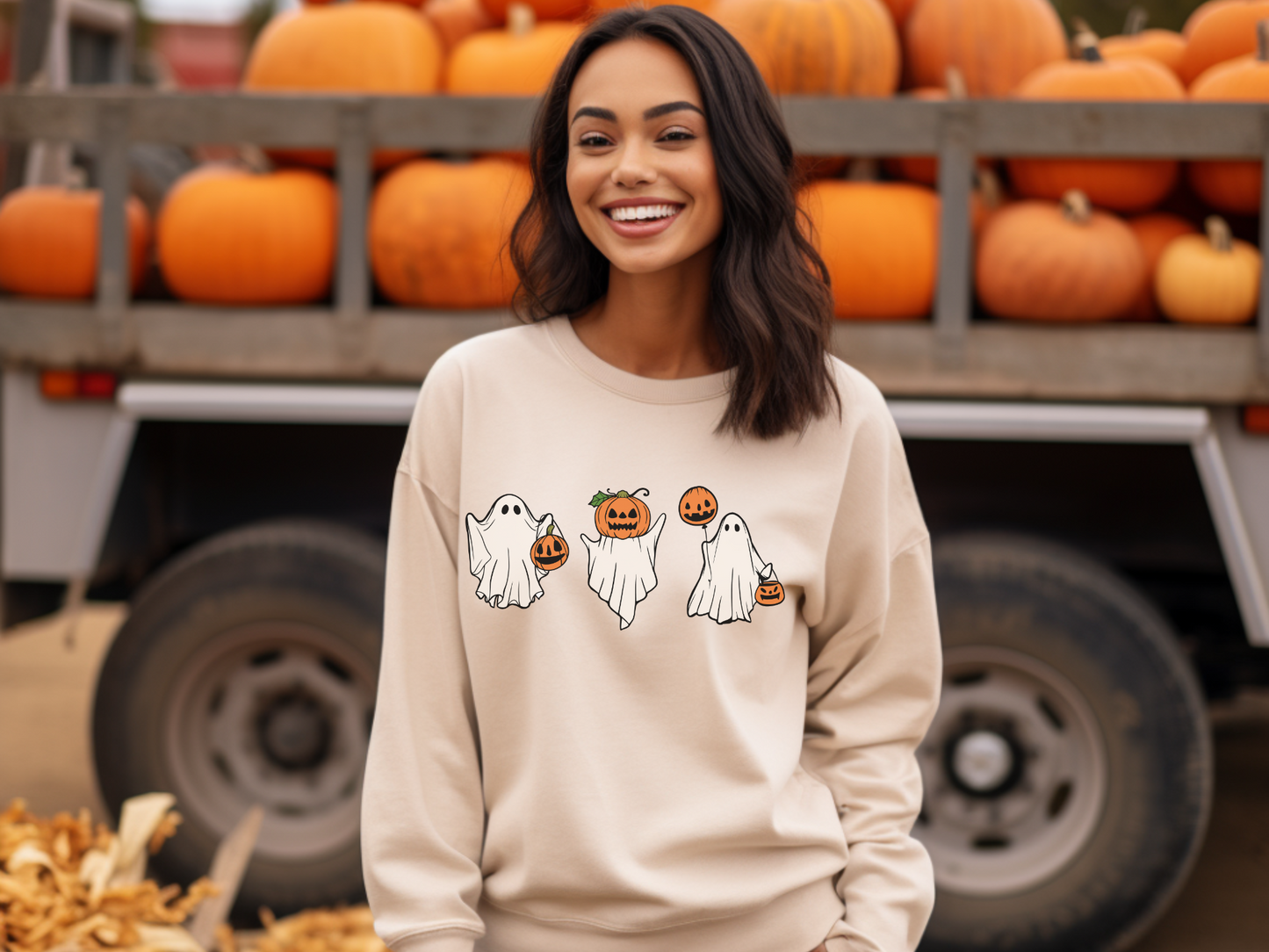 Halloween Ghost Jack-O-Lantern Sweatshirt