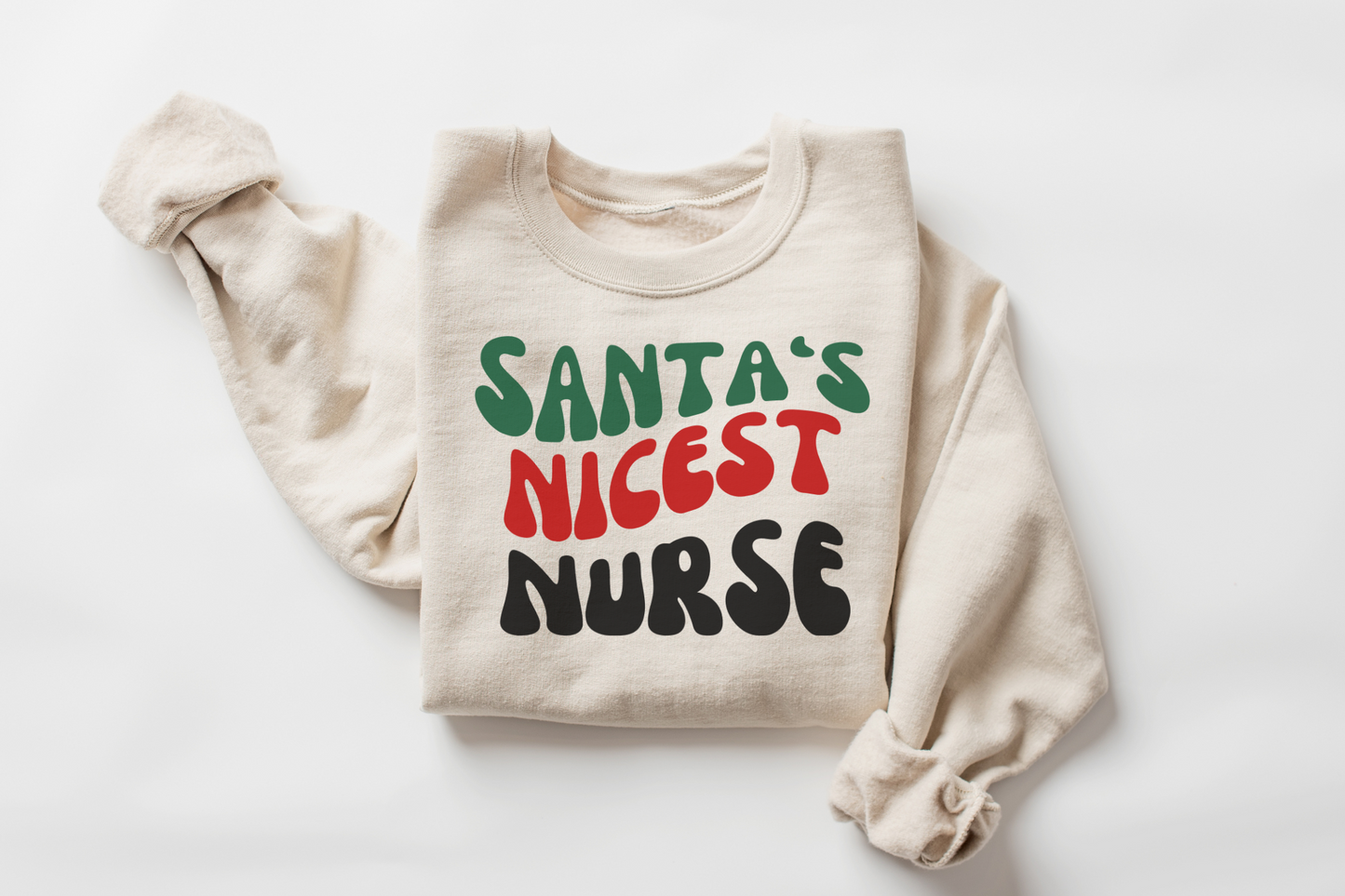Christmas Santa's Nicest Nurse Sweatshirt