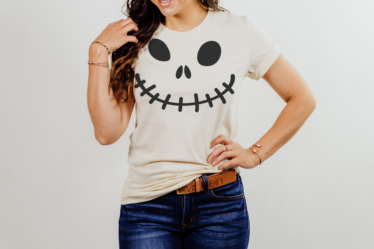 Halloween Stitched Face Graphic Tee