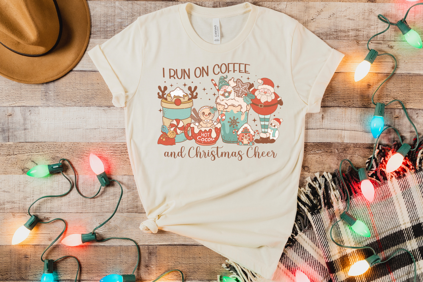 Christmas Coffee and Christmas Cheer Graphic Tee
