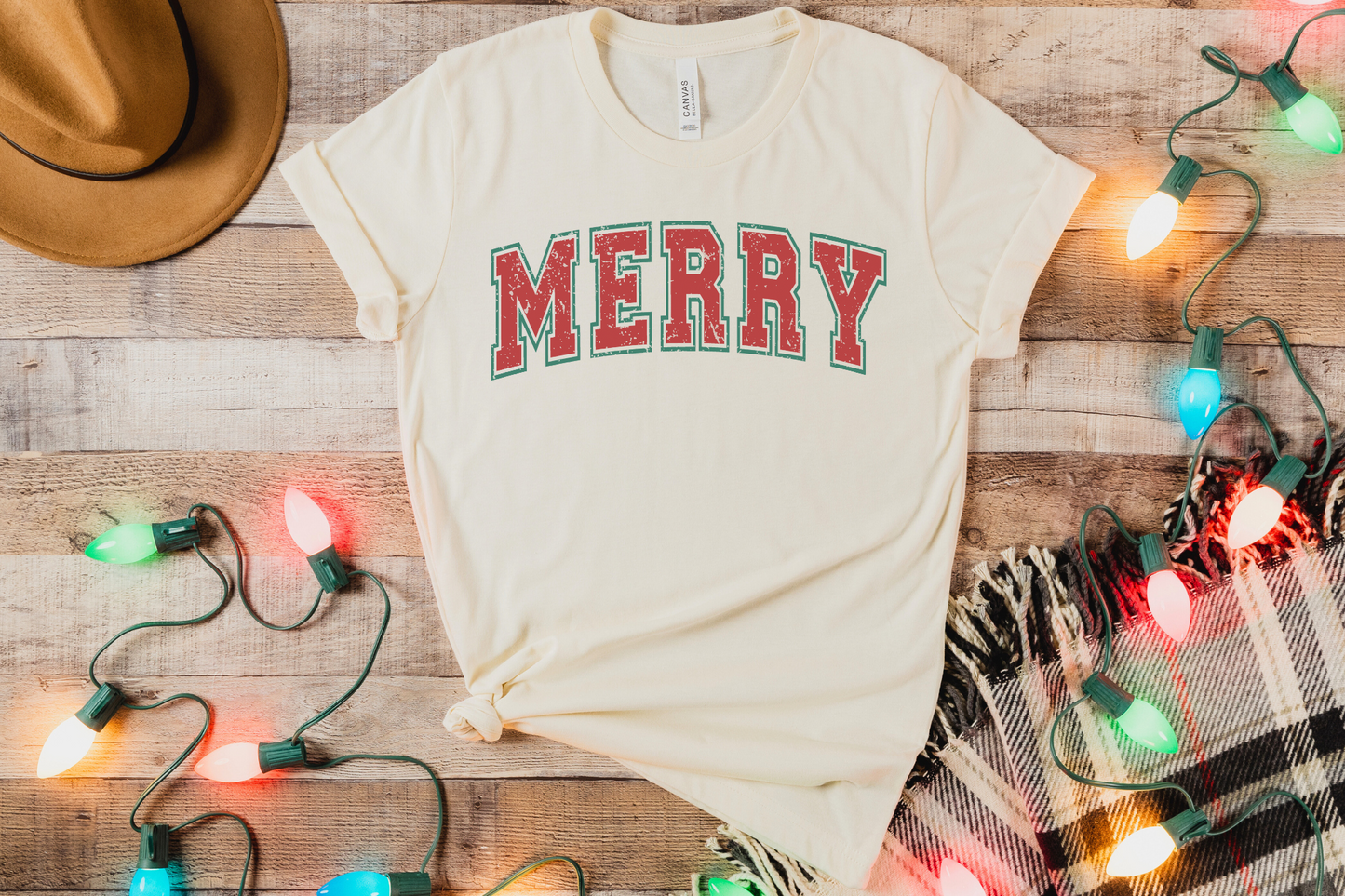 Christmas Merry Varsity Graphic Tee