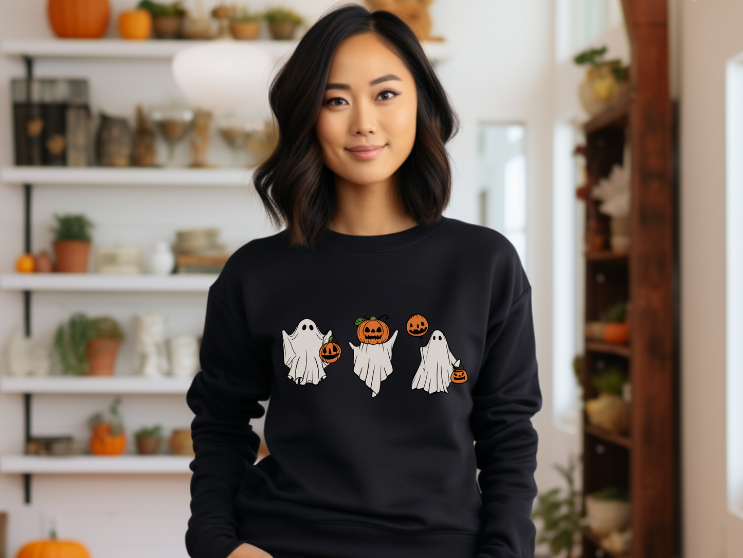 Halloween Ghost Jack-O-Lantern Sweatshirt