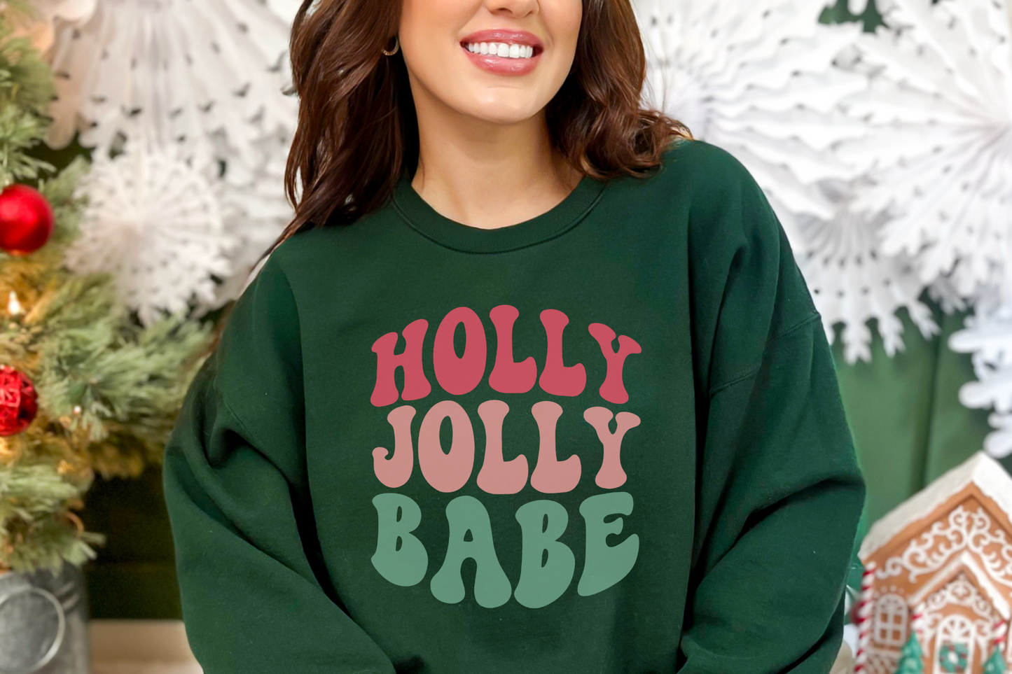 Christmas Holly Jolly Babe Sweatshirt