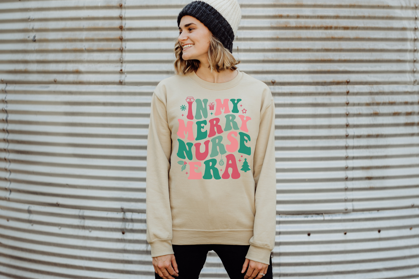 Christmas In My Merry Nurse Era Sweatshirt