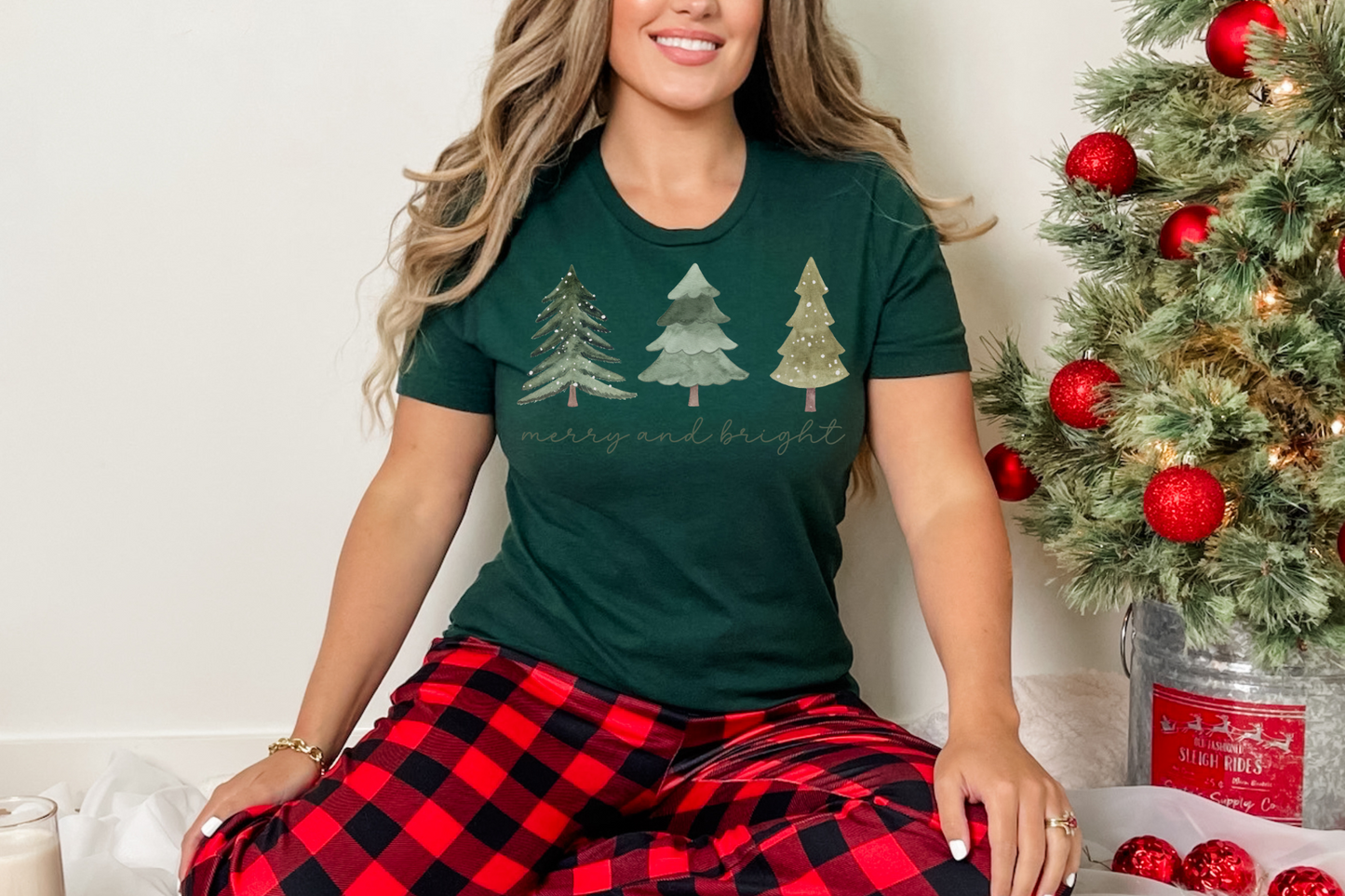 Christmas Merry and Bright Graphic Tee