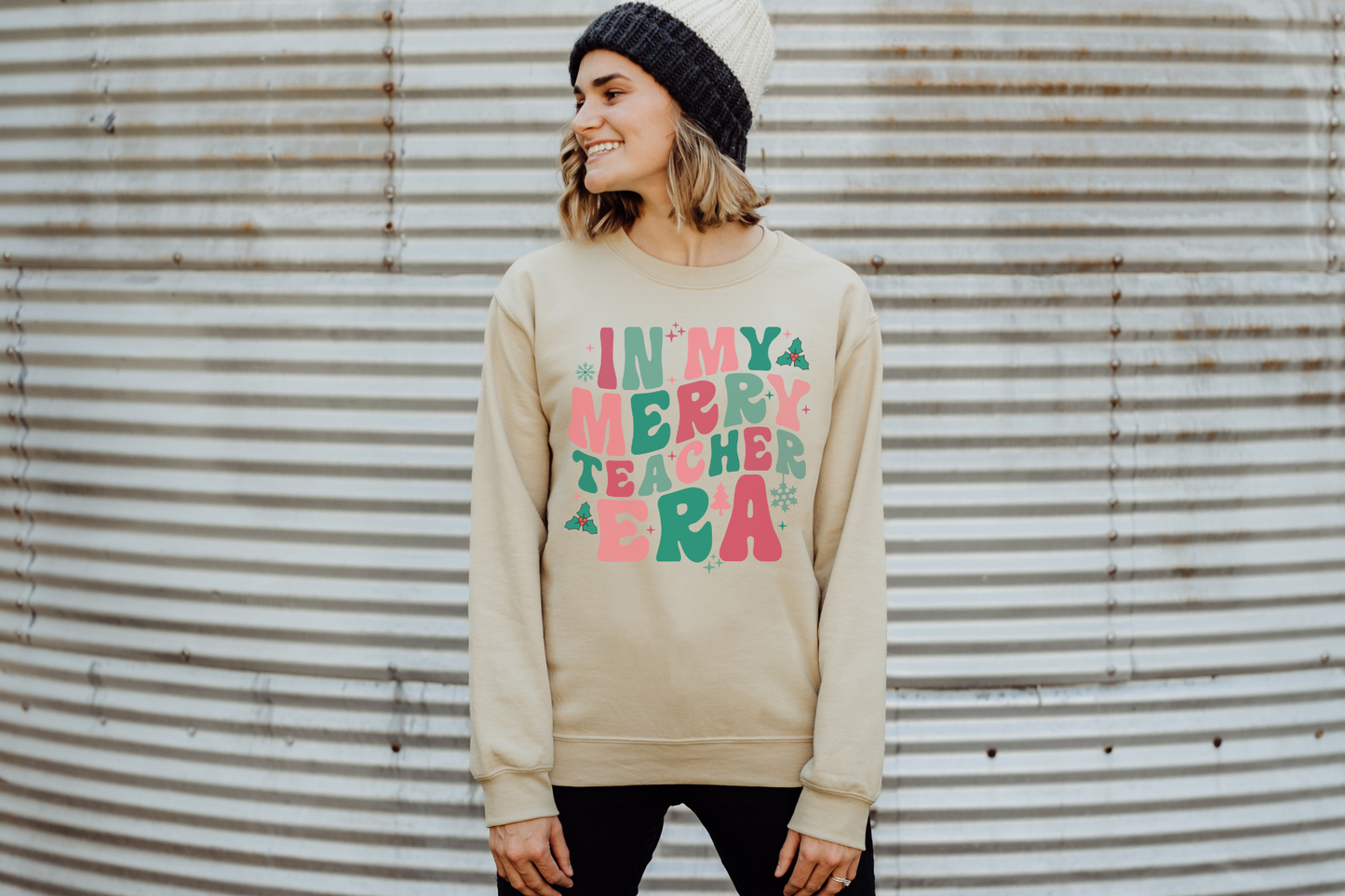 Christmas In My Merry Teacher Era Sweatshirt