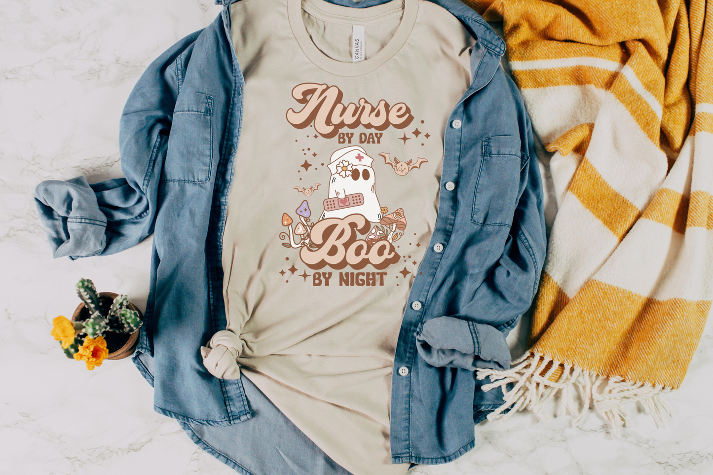Halloween Nurse By Day Graphic Tee