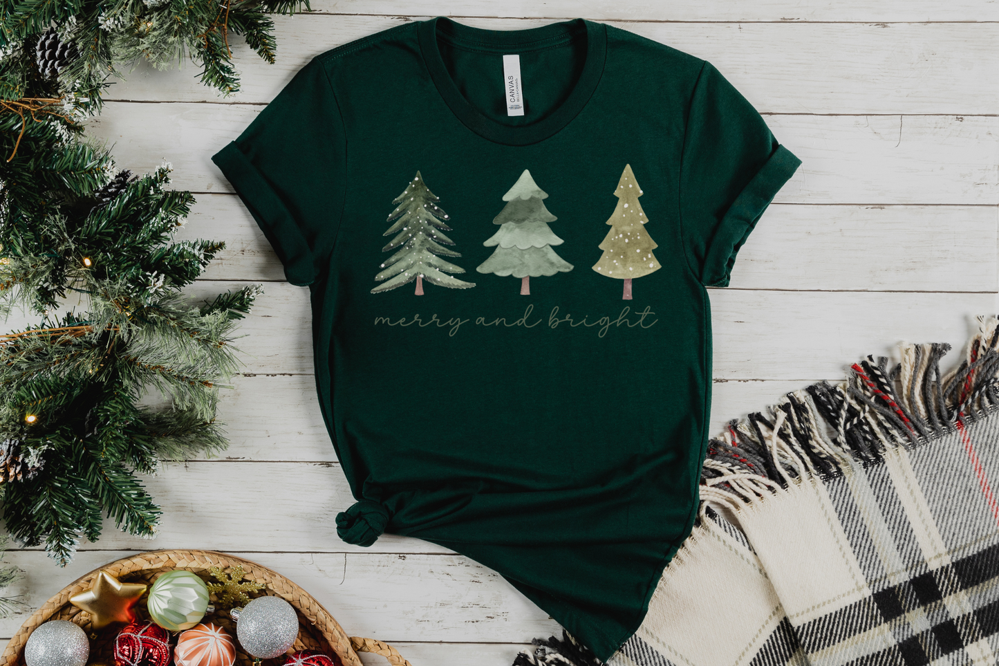 Christmas Merry and Bright Graphic Tee