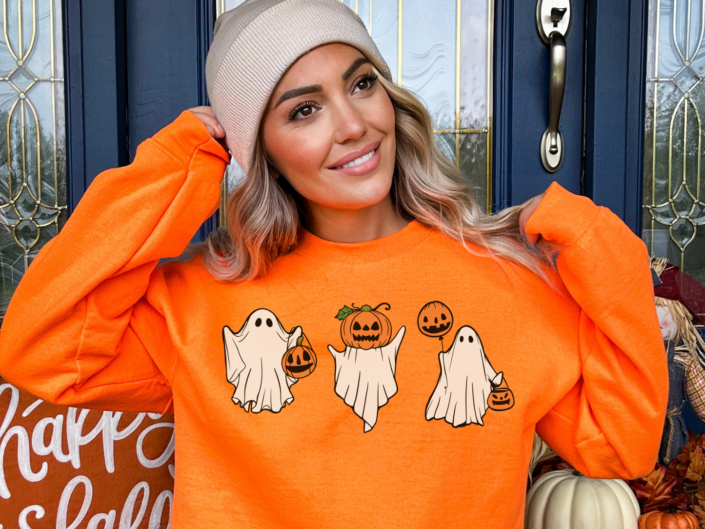 Halloween Ghost Jack-O-Lantern Sweatshirt