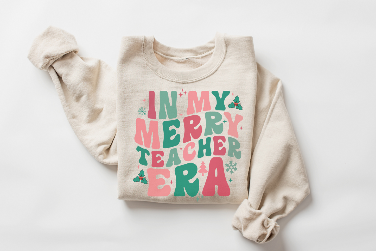 Christmas In My Merry Teacher Era Sweatshirt
