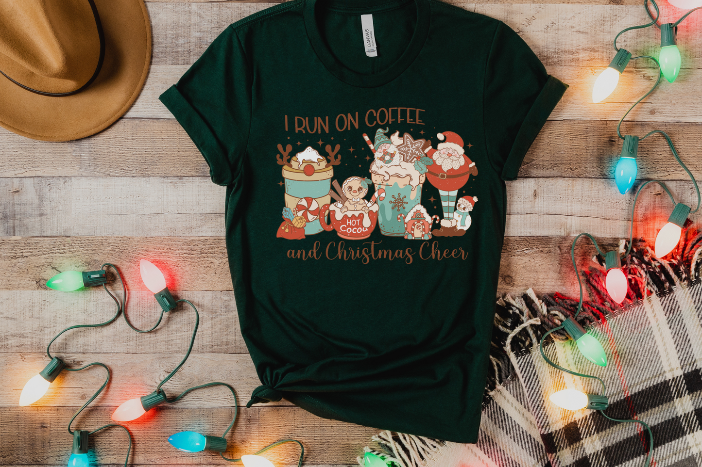 Christmas Coffee and Christmas Cheer Graphic Tee