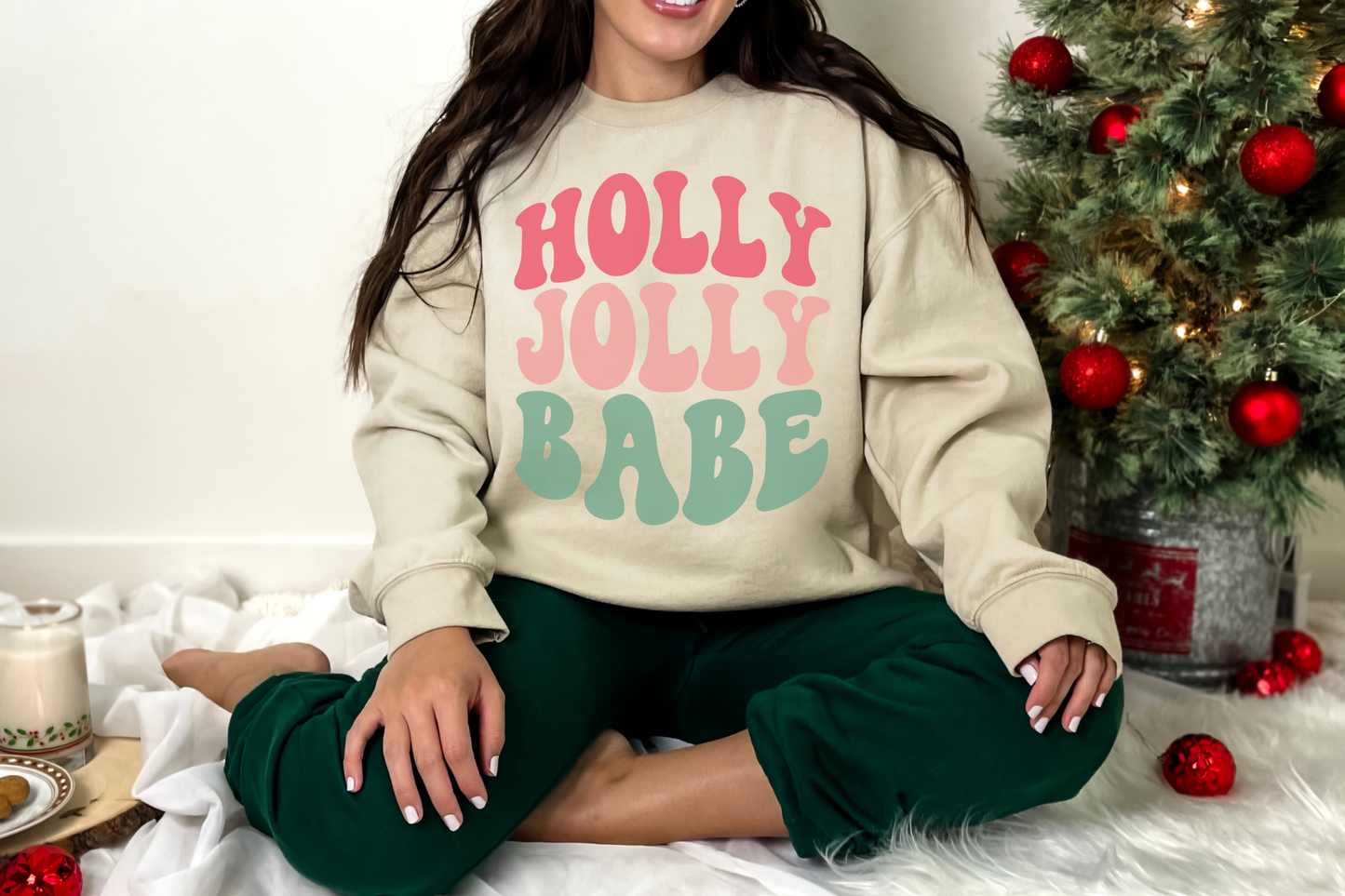 Christmas Holly Jolly Babe Sweatshirt