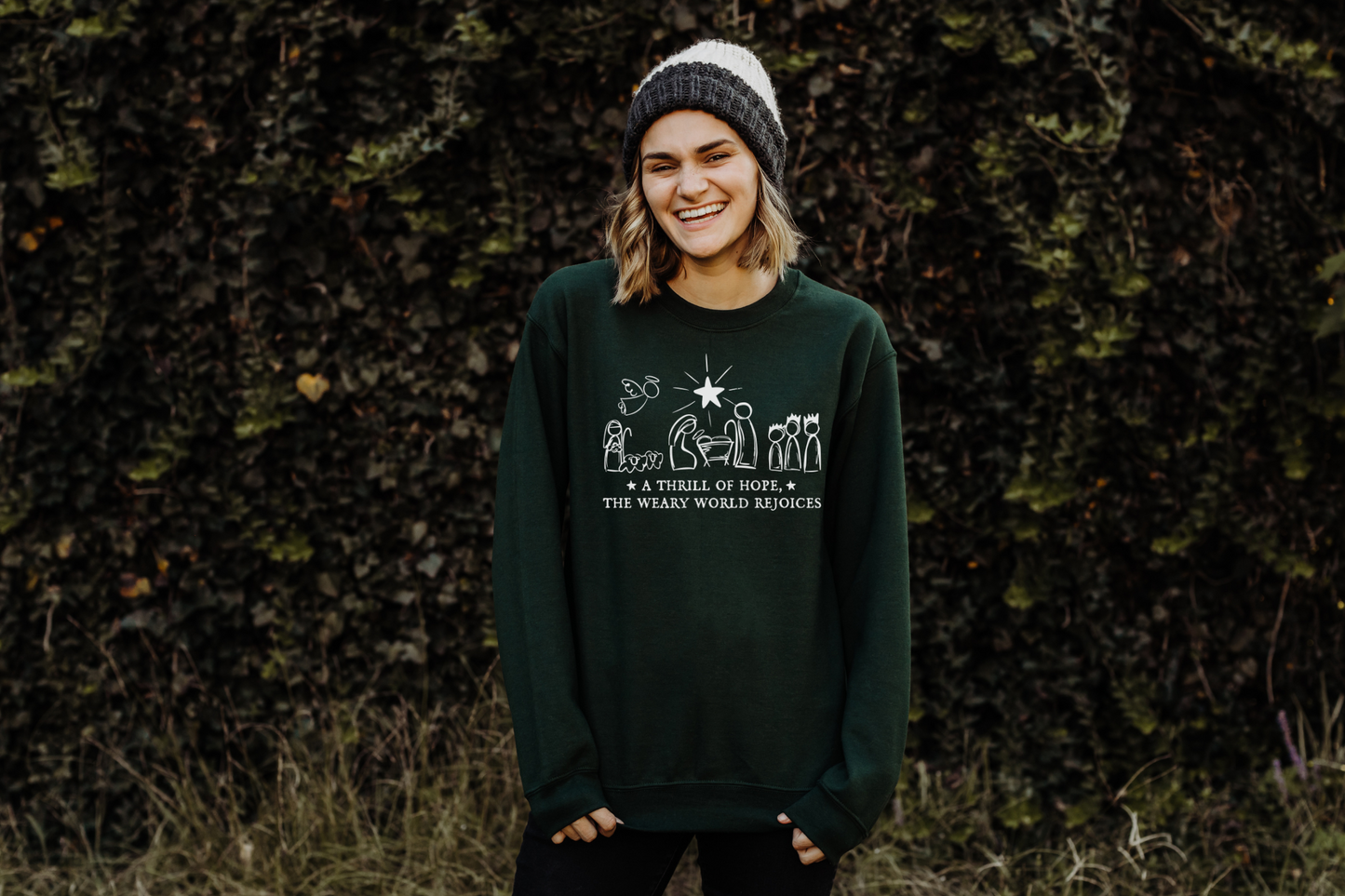 Christmas Christian A Thrill of Hope Sweatshirt