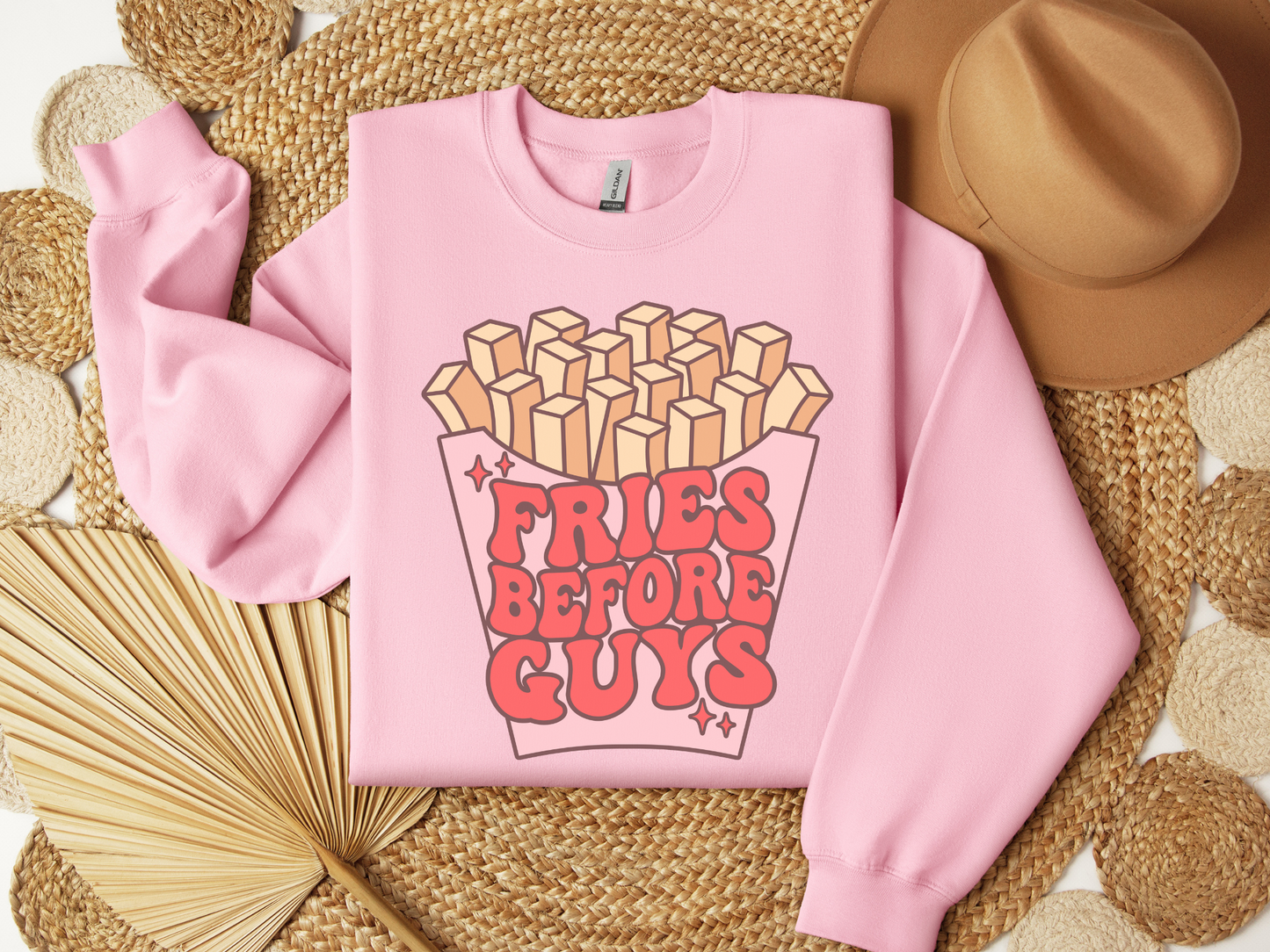 Valentine's Day Fries Before Guys Sweatshirt