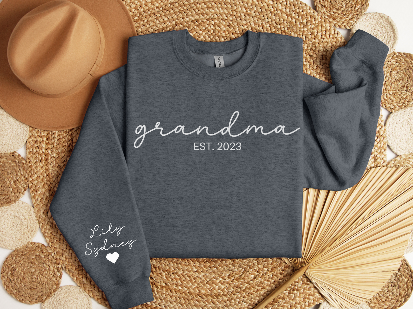 Personalized Grandma Sweatshirt Script Style