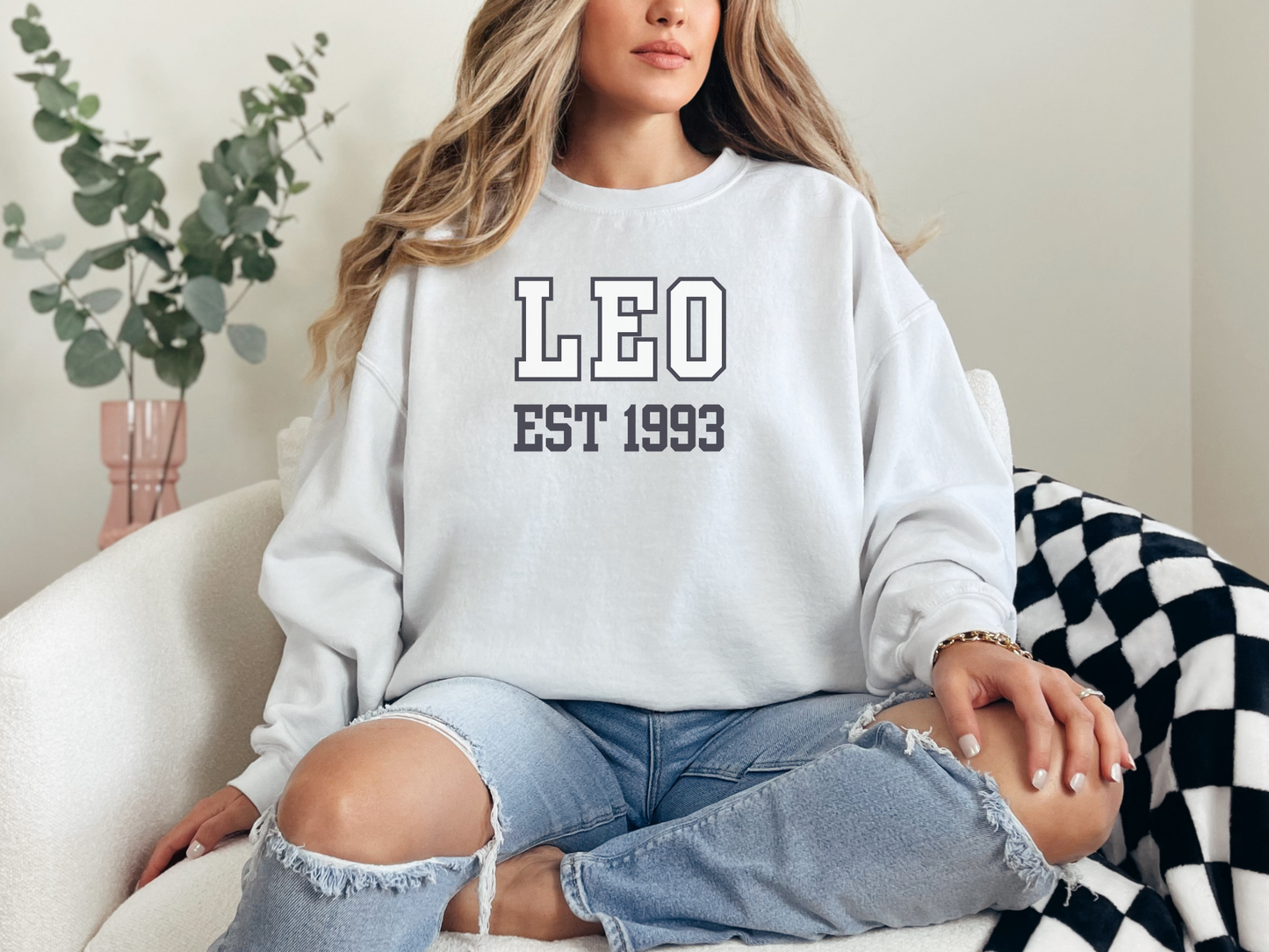 Personalized Leo Birth Year Sweatshirt