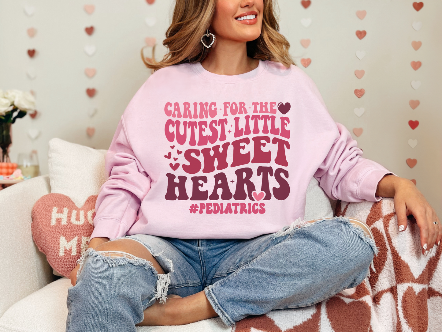 Valentine's Day Peds Nurse Sweatshirt