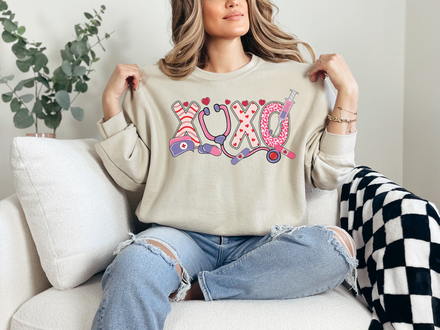 Valentine's Day Nurse XOXO Sweatshirt