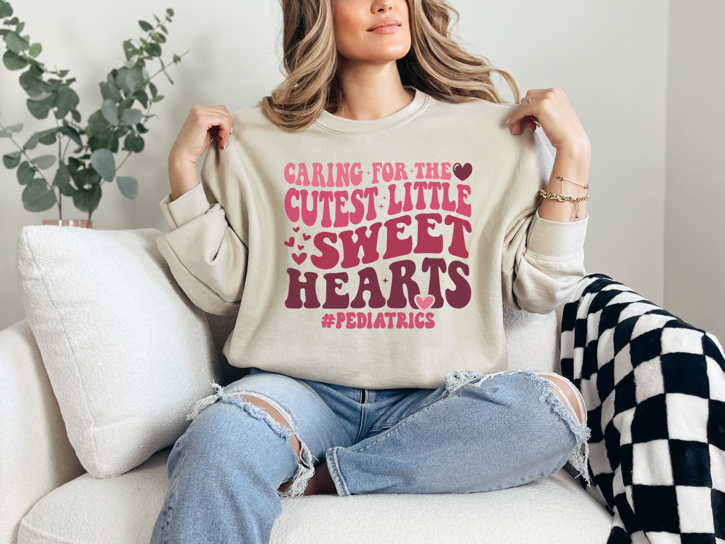 Valentine's Day Peds Nurse Sweatshirt