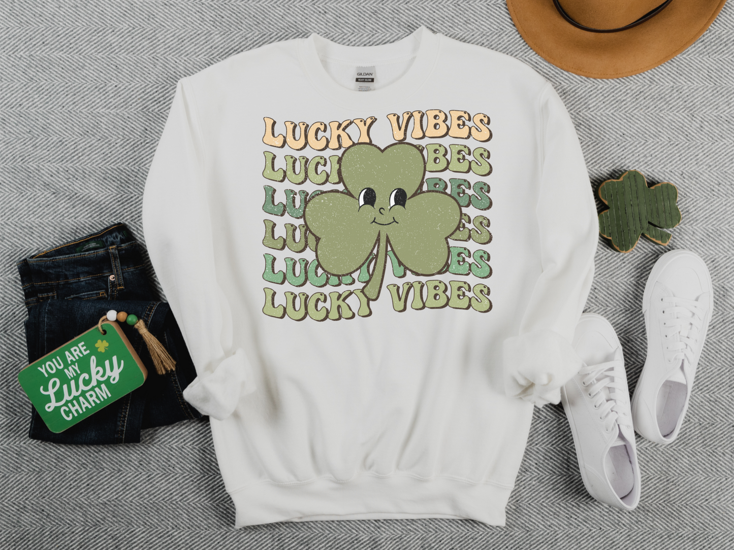 St Patrick's Day Lucky Vibes Sweatshirt
