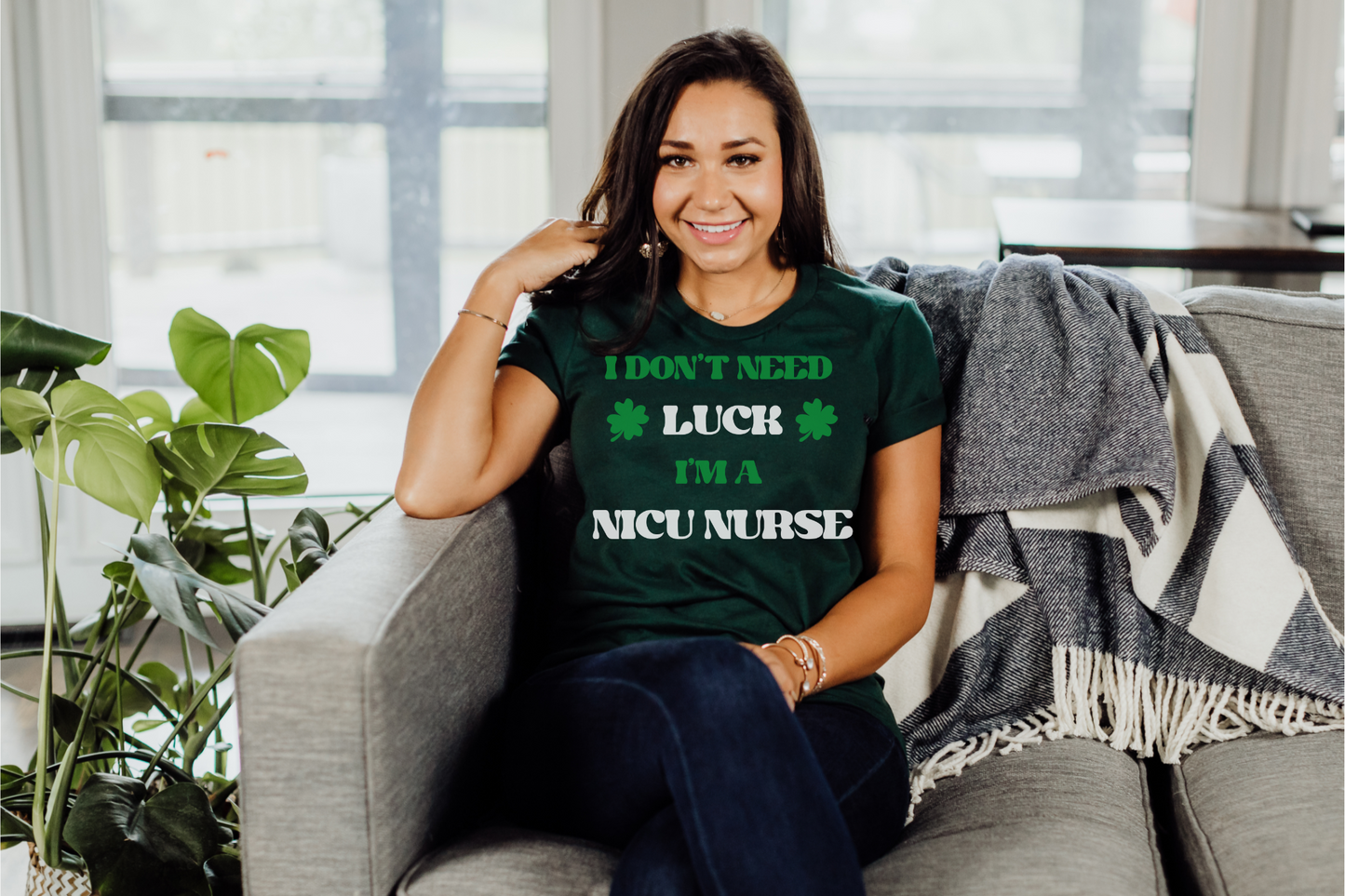 St Patrick's Day Lucky NICU Nurse Graphic Tee