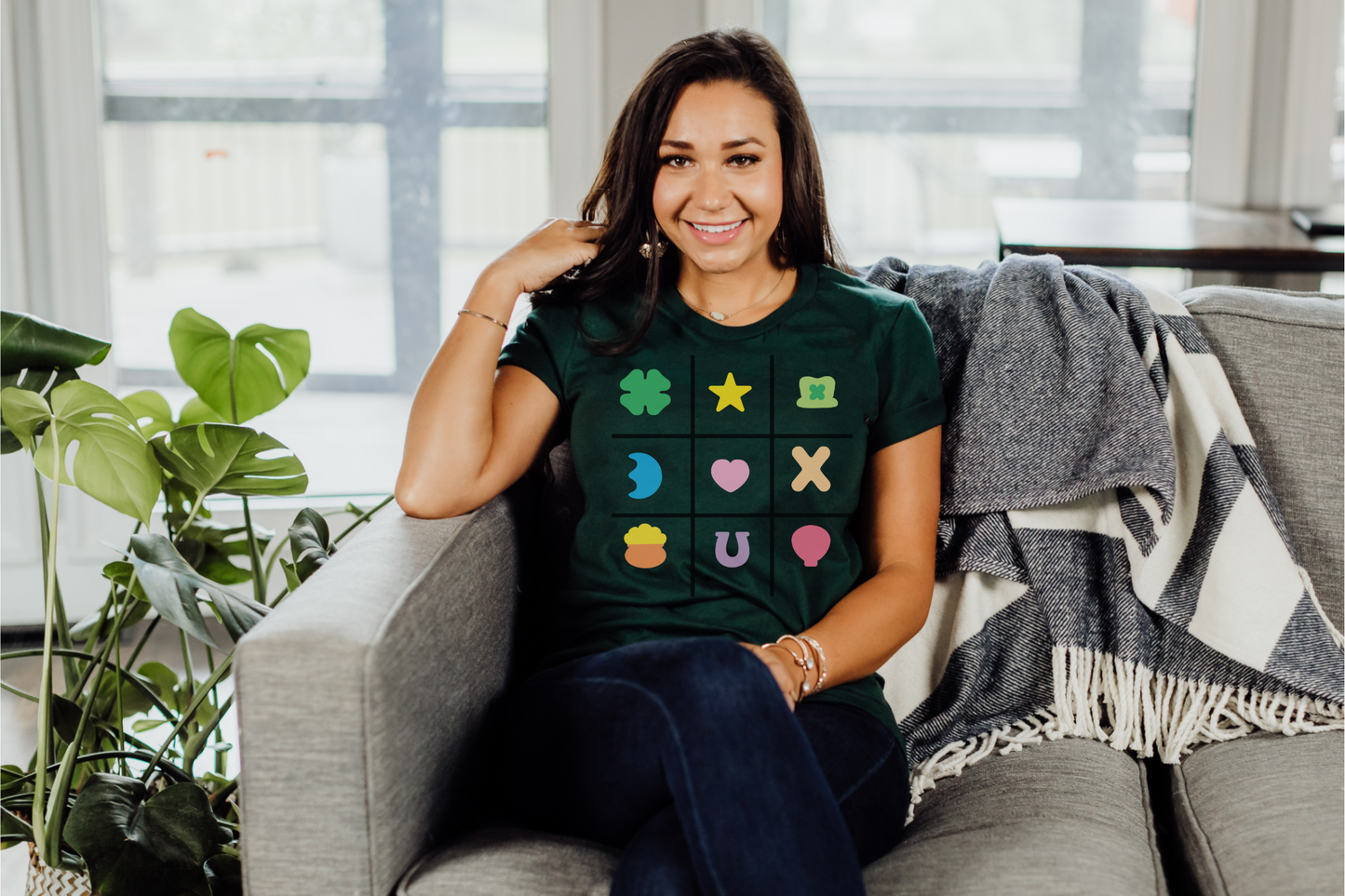 St Patrick's Day Lucky Charms Tic-Tac-Toe Graphic Tee