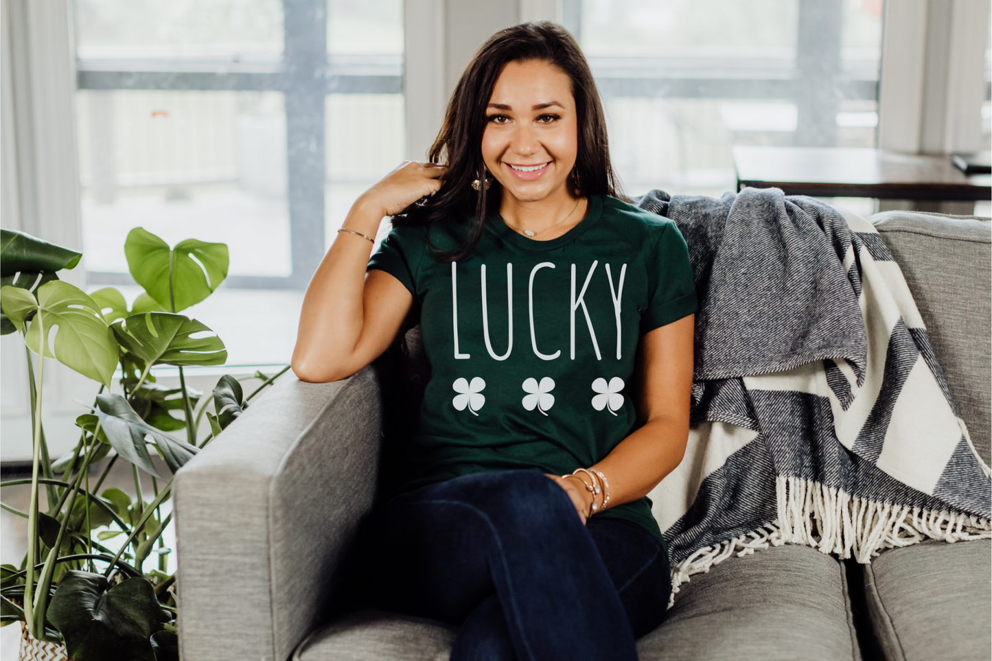 St Patrick's Day Lucky Clover Graphic Tee