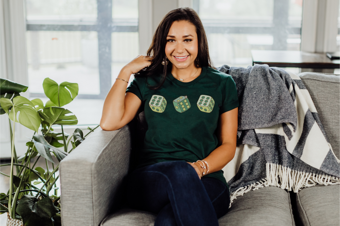 St Patricks Day Lucky Dice Graphic Tee