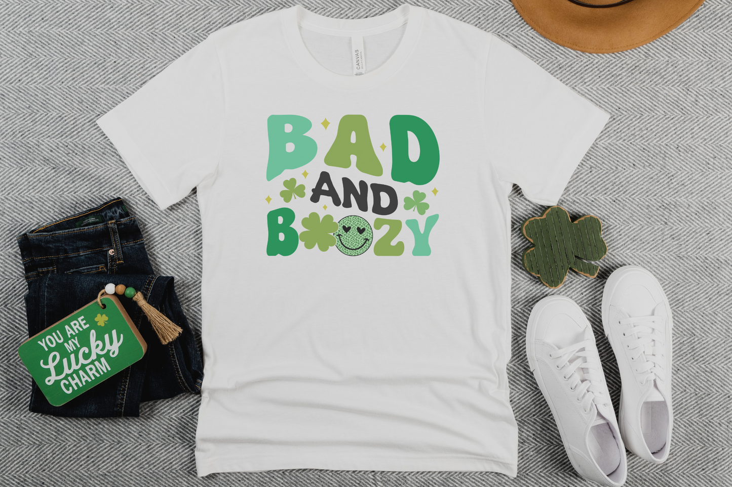 St Patrick's Day Bad and Boozy Graphic Tee